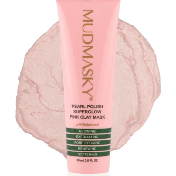 Mudmasky Other - MUDMASKY® Pearl Polish Super Glow Pink Clay Mask